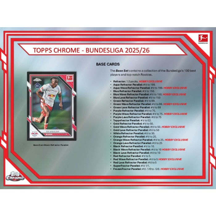 2025/26 Topps Chrome Bundesliga Soccer Hobby Box
