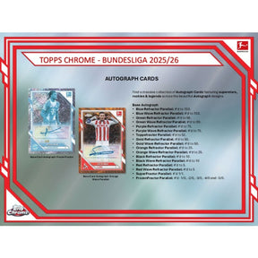 2025/26 Topps Chrome Bundesliga Soccer Hobby Box