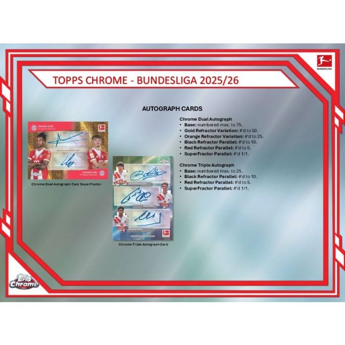 2025/26 Topps Chrome Bundesliga Soccer Hobby Box