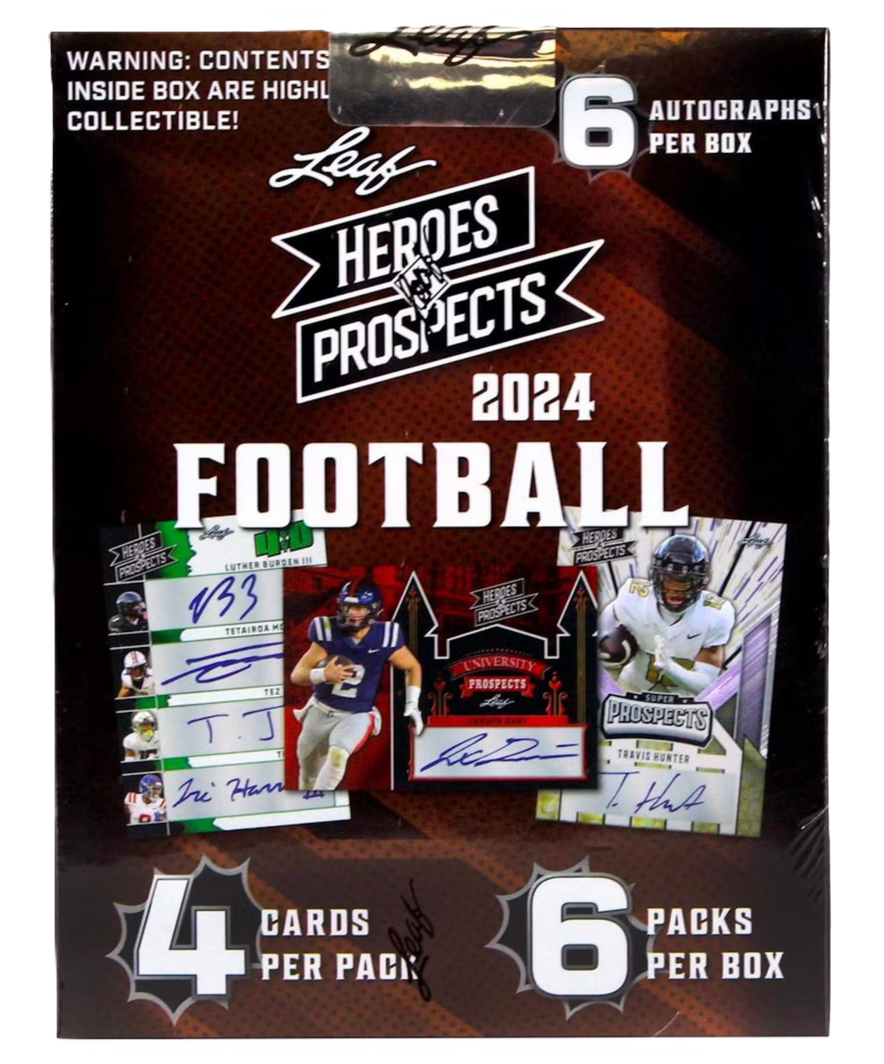 2024 Leaf Heroes & Prospects Football Hobby Box