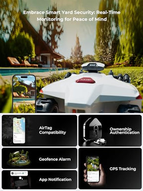 LUBA 2 AWD 10000H Robot Lawn Mower, Perimeter Wire Free Vision Robotic Lawnmower for 2.5 Acres Lawn, Cut Height 2.2"-4.0", 80% Slope, APP Control Compatible with Alexa, All-Wheel Drive, Anti-Theft
