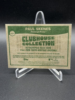 2026 Topps Heritage Paul Skenes Clubhouse Collection Auto Game Used Relic /25