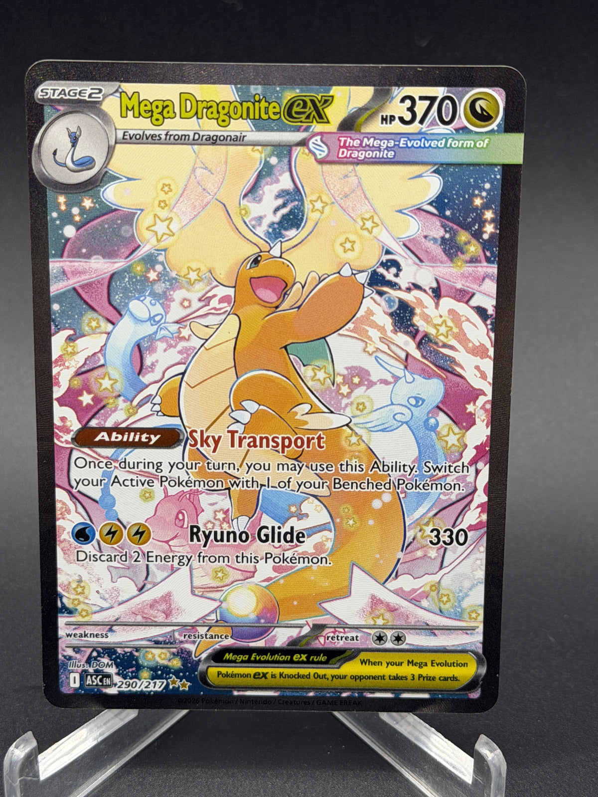 Pokemon ME: Ascended Heroes #290 / 217 Mega Dragonite ex SIR