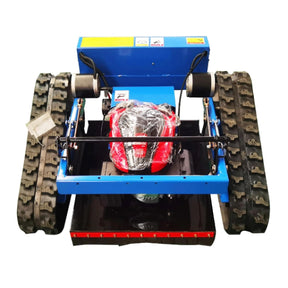Robotuf Remote Control Lawn Mower Cordless 7.5HP Robotic Grass Cutter Self Propelled Crawler Home, Garden and Agricultural Use (Yamaha Engine, Blue)