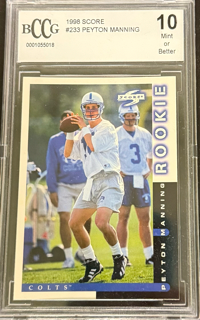 1998 Score Football - Peyton Manning 233 - BCCG 10
