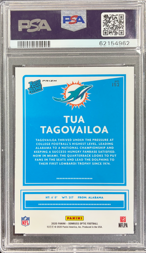 2020 Panini Donruss Optic Football - Tua Tagovailoa #152 - Pink Parallel - PSA 9
