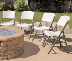 Lifetime Commercial Grade Contoured Folding Chair, Assorted Colors (4 Pack)