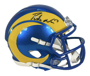 Puka Nacua Autographed  Los Angeles Rams Speed Mini Football Helmet (Fanatics)