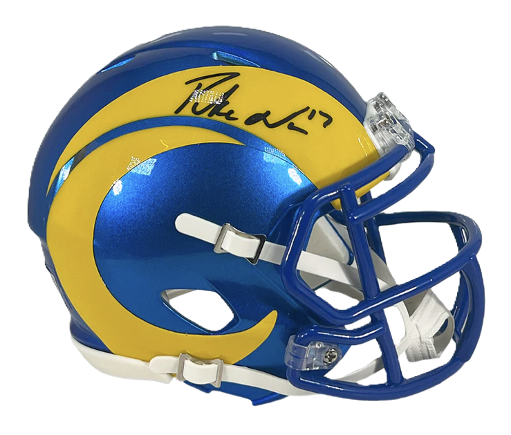 Puka Nacua Autographed  Los Angeles Rams Speed Mini Football Helmet (Fanatics)