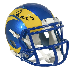 Puka Nacua Autographed  Los Angeles Rams Speed Mini Football Helmet (Fanatics)