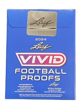 2024 Leaf Vivid Football Proofs 1/1 Proof Per Pack