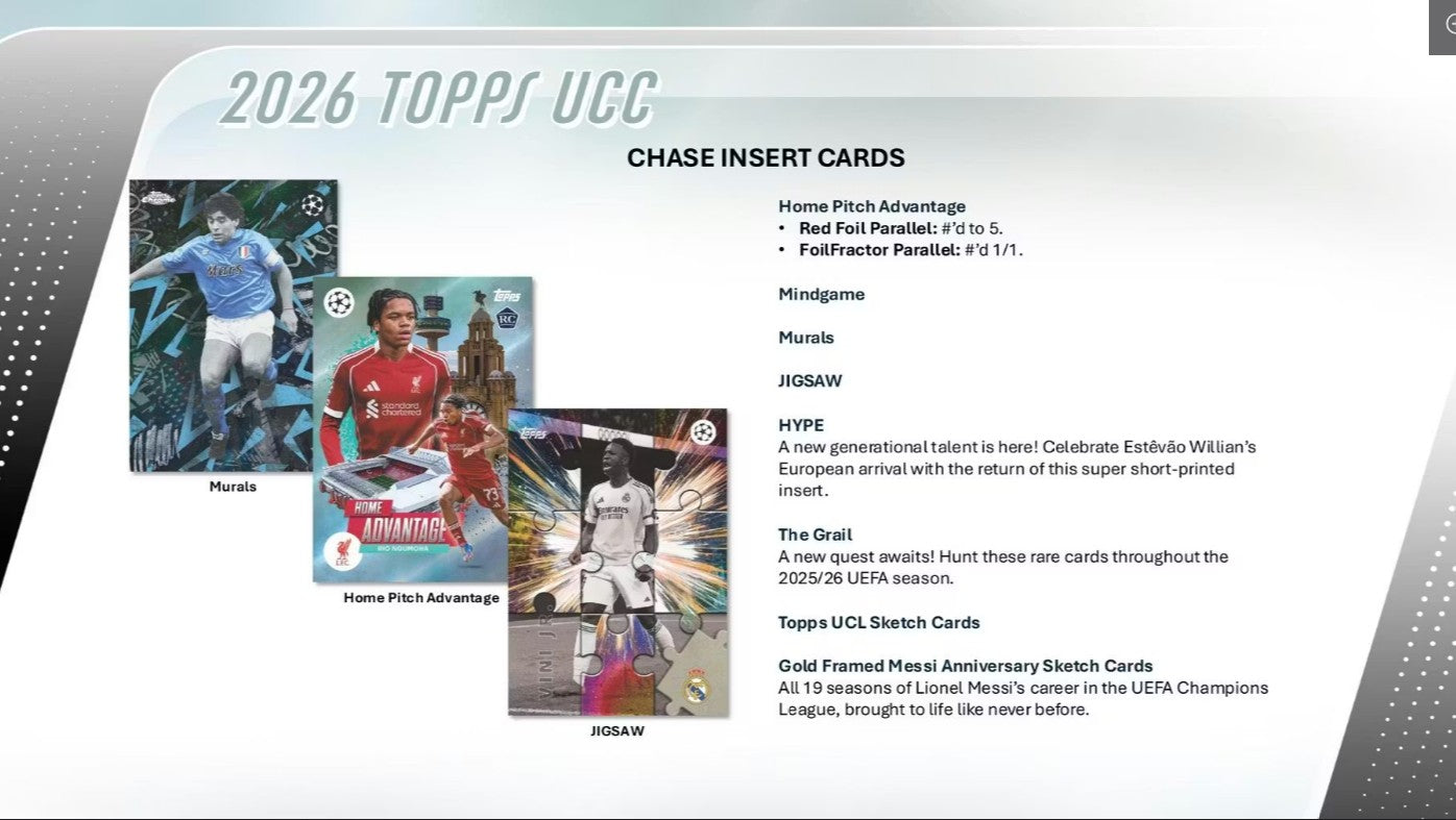 2025/26 Topps UEFA Club Competitions Soccer Hobby Box