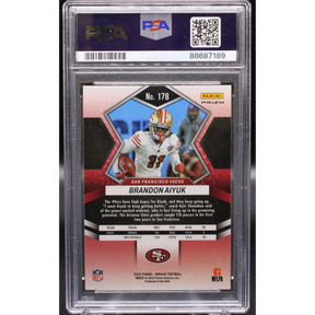 2020 Panini Mosaic - Brandon Aiyuk 178- Genesis - PSA 9