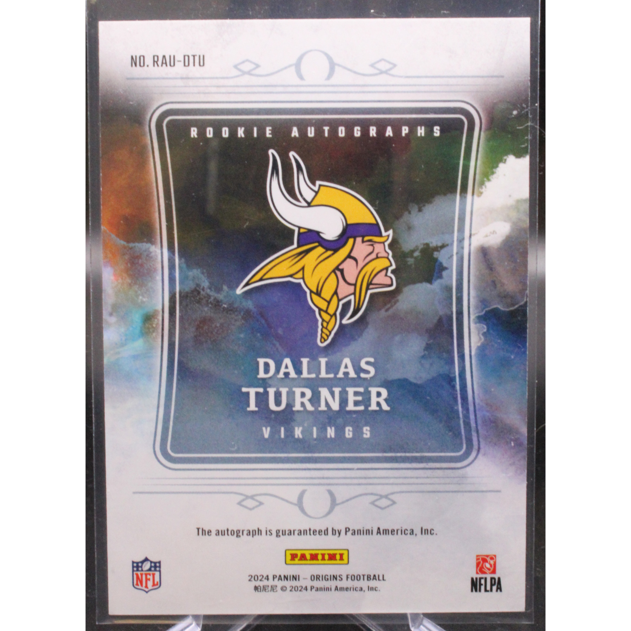 2024 Panini Origins Football - Dallas Turner -  On Card Auto