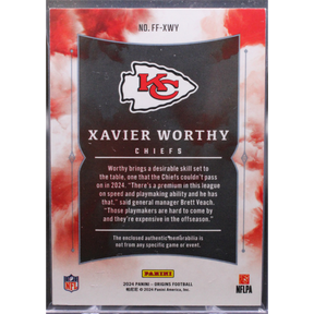 2024 Panini Origins Football - Xavier Worthy FF-XWY -  Future Fabrics /75