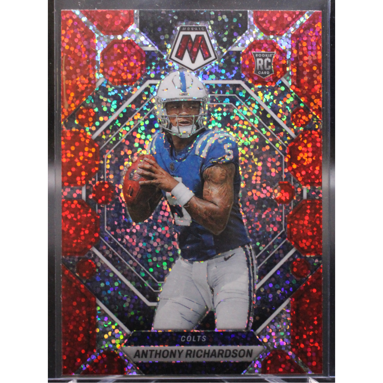 2023 Panini Mosaic Football - Anthony Richardson 282 - Red Speckle
