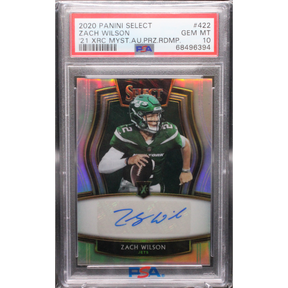 2020 Panini Select - Zach Wilson 422 - XRC Auto /99 - PSA 10