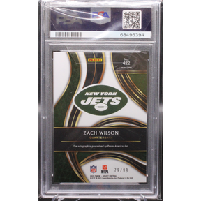 2020 Panini Select - Zach Wilson 422 - XRC Auto /99 - PSA 10