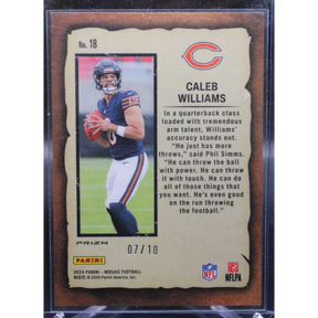 2024 Panini Mosaic Football - Caleb Williams 18 - Green Notoriety /10
