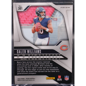 2024 Panini Prizm Football - Caleb Williams 301 - Orange Disco