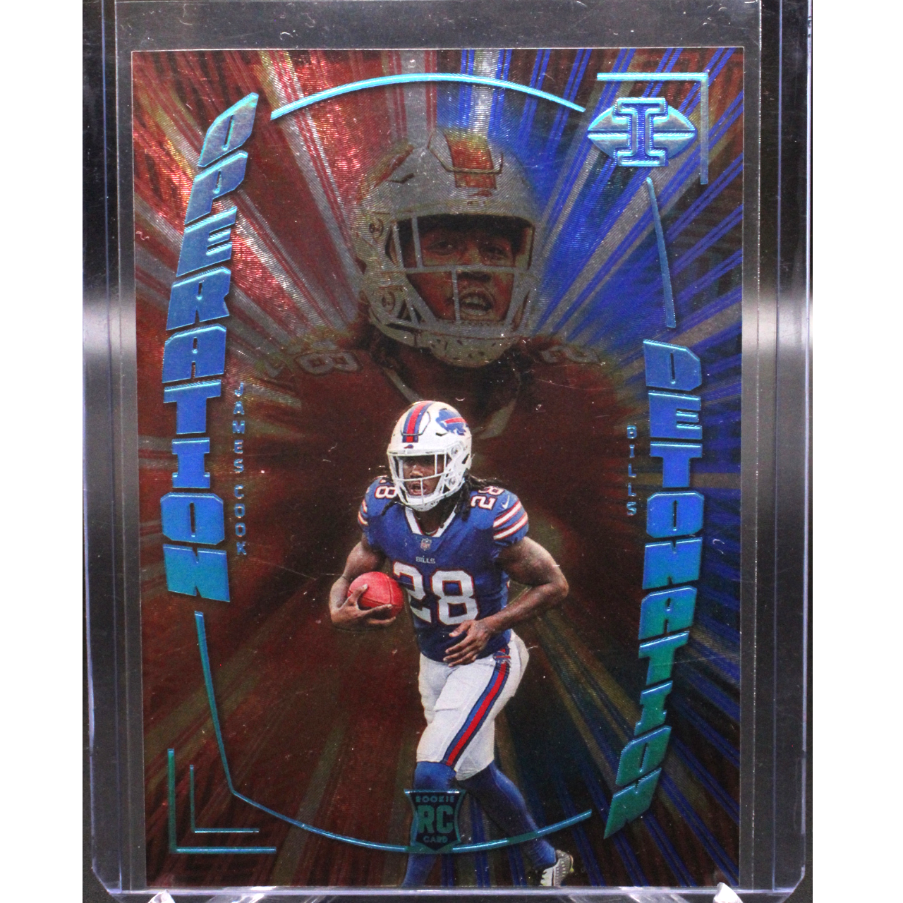 2022 Panini Illusions Football - James Cook 0D-26 - Rookie Operation Red & Blue /10