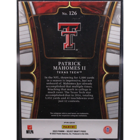 2023 Panini Select Football Collegiate - Patrick Mahomes 126 - Dragon Scale