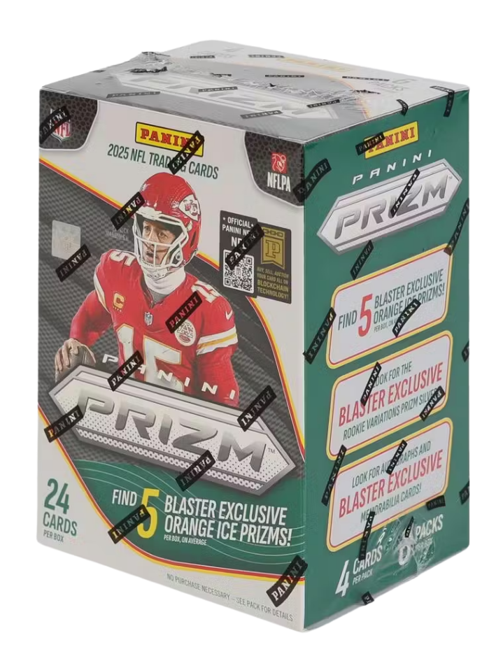 2025 Panini Prizm Football 6-Pack Hobby Blaster Box (Orange Ice Prizms)