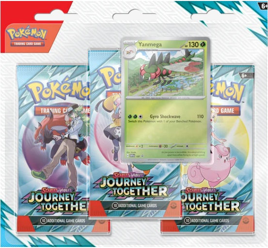 Pokemon Journey Together 3-Pack Blister (Yanmega Promo) - Sealed