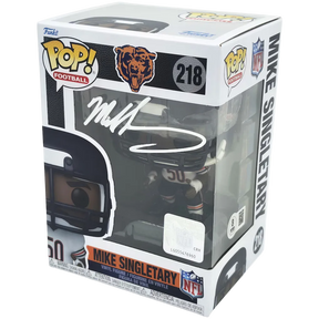 Mike Singletary Autographed Funko #218 Funko Pop Vinyl Figurine Chicago Bears - Beckett