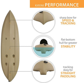 Two 10' Sit On Top Fishing Kayaks Lifetime Tamarack With Paddles