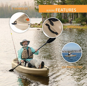 Two 10' Sit On Top Fishing Kayaks Lifetime Tamarack With Paddles