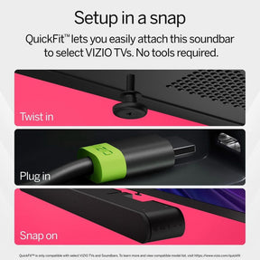 VIZIO 5.1 Sound Bar Dolby Atmos QuickFit Home Theater Wireless Subwoofer