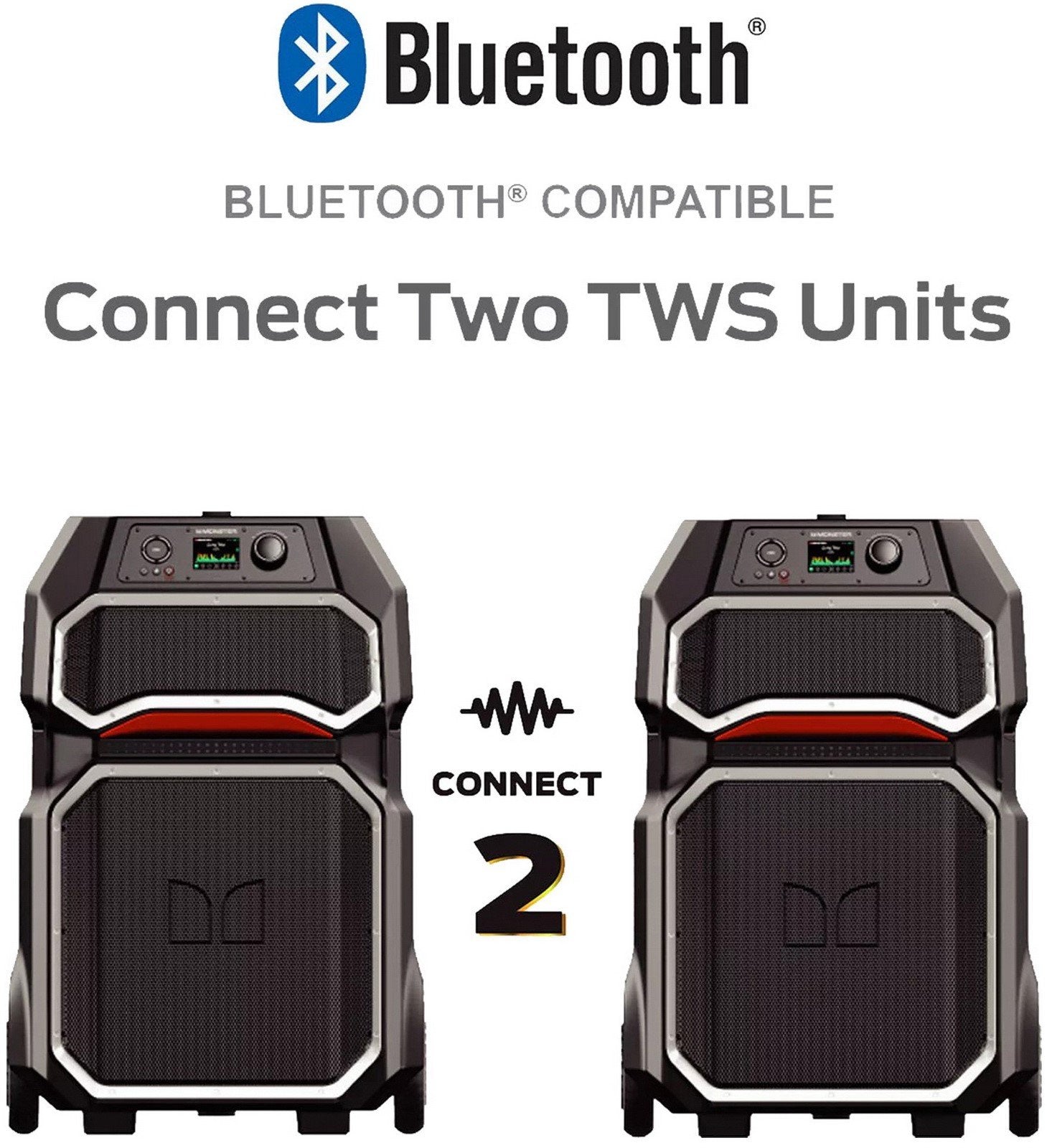 Monster Rockin Roller X Portable Bluetooth Speaker w/ Microphone Indoor Outdoor
