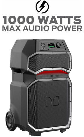 Monster Rockin Roller X Portable Bluetooth Speaker w/ Microphone Indoor Outdoor