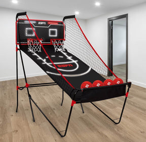 ESPN Indoor Basketball Arcade Game Electronic LED Scoring 2 Player Hoops