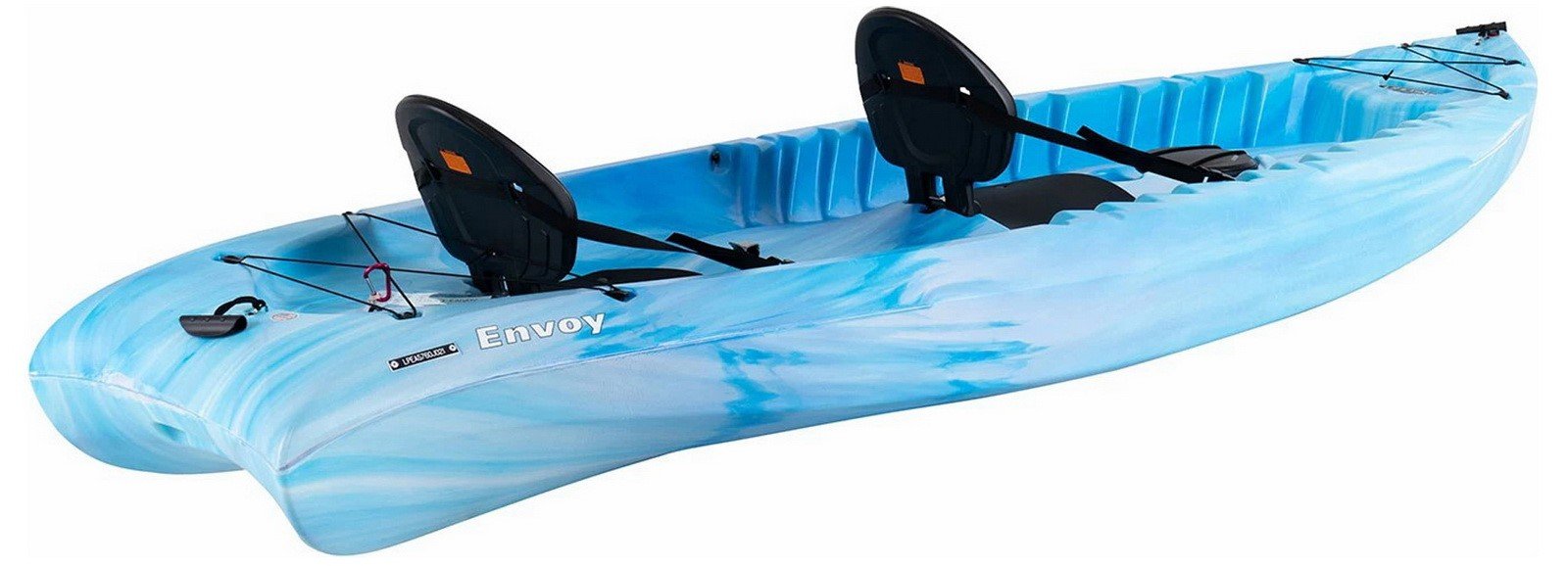 Envoy Tandem 2 Person Kayak Sit On Top Flat Bottom with Paddles 10'-6" Long