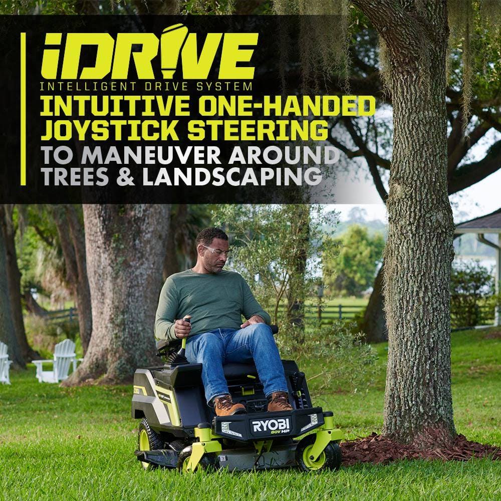 RYOBI 80V HP Brushless 30 in. Battery Electric Cordless Zero Turn Riding Mower with 80V 10 Ah Batteries and Charger