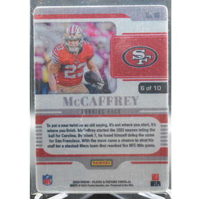 2023 Panini Plates & Patches Football - Christian Mccaffrey 86 - Gold /10