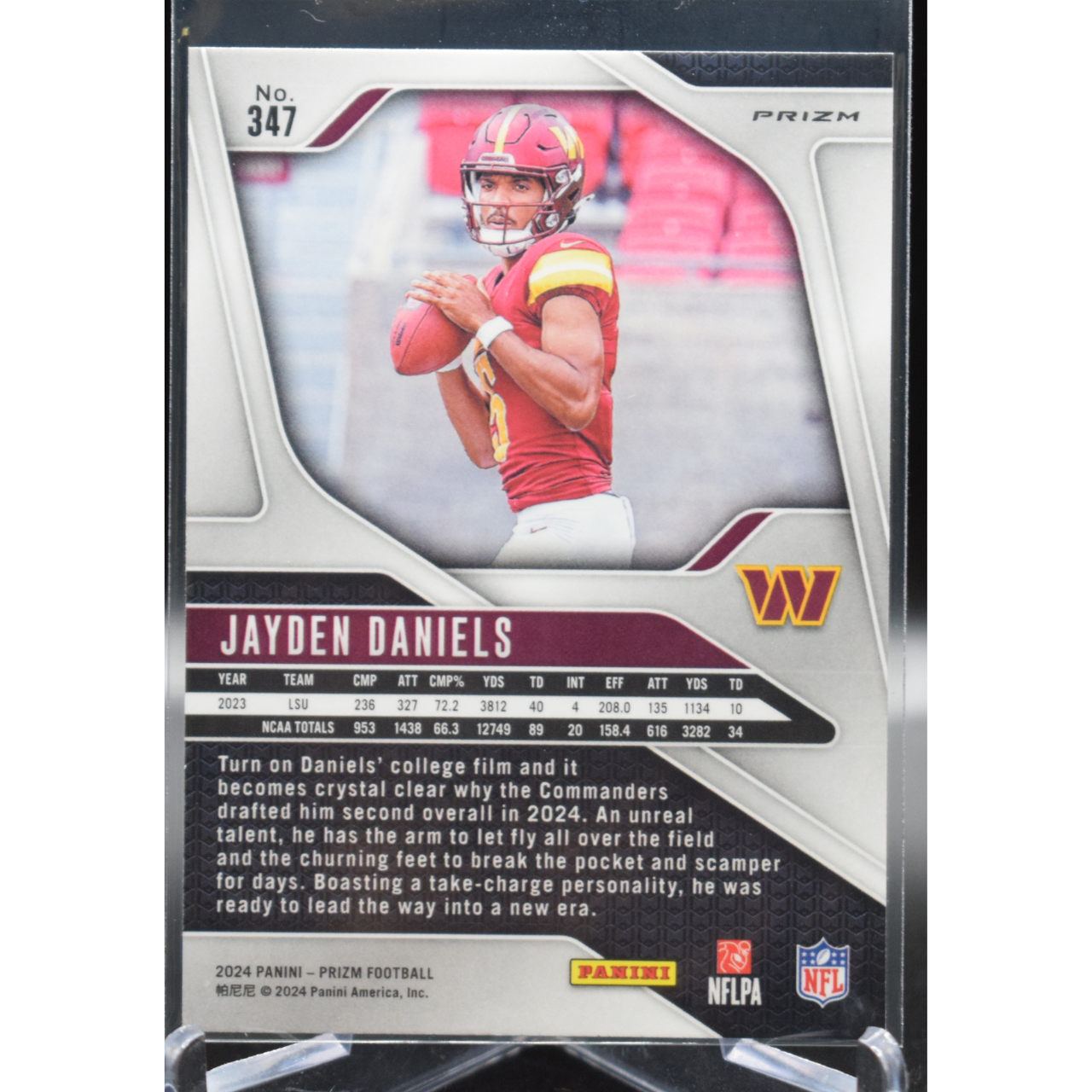 2024 Panini Prizm Football - Jayden Daniels 347 - Orange Lazer